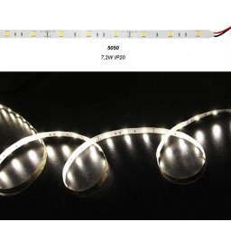 Banda LED 7.2W m 12V IP20 lumina alba Lumen Adeleq 05-080 alb