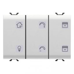 Panou cu simboluri 6 canale + 1 actuator jaluzele 3M Gewiss Chorus KNX alb GW10785A