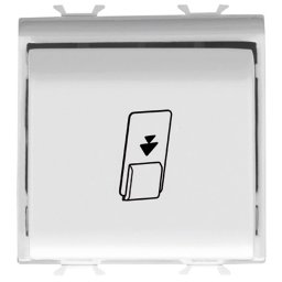 Intrerupator card 2M Gewiss Chorus alb GW10039