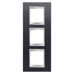 Rama Ornament 3P verticala LUX Gewiss Chorus negru GW16227TN