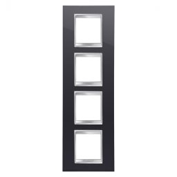 Rama Ornament 4P verticala LUX Gewiss Chorus negru GW16229TN