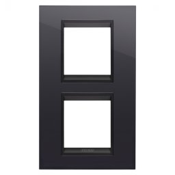 Rama Ornament 2P verticala LUX Gewiss Chorus monocrom negru GW16224YN
