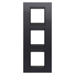 Rama Ornament 3P verticala LUX Gewiss Chorus monocrom negru GW16227YN