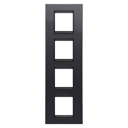 Rama Ornament 4P verticala LUX Gewiss Chorus monocrom negru GW16229YN