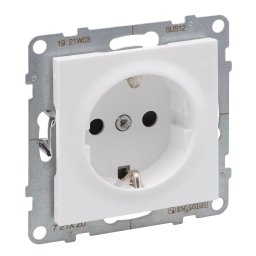 Priza schuko simpla 2P+T borne automate Legrand Suno alb 721120