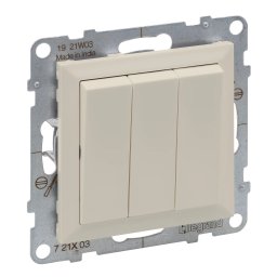 Intrerupator triplu Legrand Suno ivoar 721203