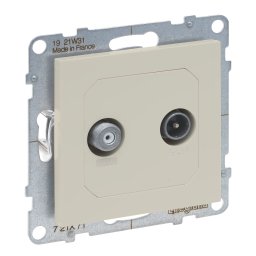 Priza TV-SAT tata si tip F Legrand Suno ivoar 721271
