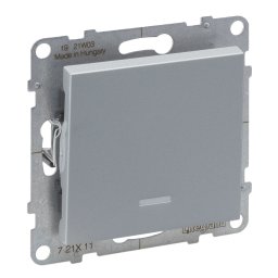 Intrerupator simplu cu led Legrand Suno aluminiu 721311