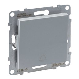 Intrerupator revenire cu simbol sonerie Legrand Suno aluminiu 721313