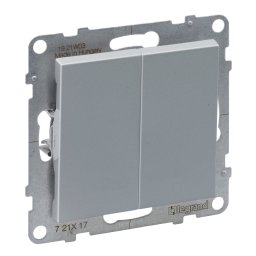 Intrerupator dublu revenire Legrand Suno aluminiu 721317