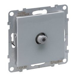 Priza TV de capat tip F Legrand Suno aluminiu 721363