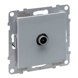 Priza TV de trecere tata Legrand Suno aluminiu 721365