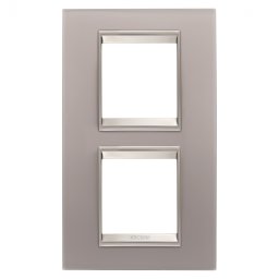 Rama Ornament 2P verticala sticla LUX Gewiss Chorus gri perlat GW16224GP