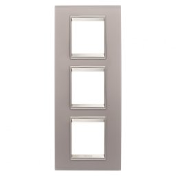 Rama Ornament 3P verticala sticla LUX Gewiss Chorus gri perlat GW16227GP