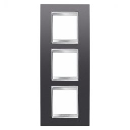 Rama Ornament 3P verticala LUX Gewiss Chorus ardezie GW16227VA