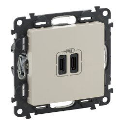 Priza USB tip C dubla 5V 15W Legrand Valena Life ivoar 753207