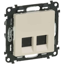 Priza dubla RJ45 STP CAT6A Legrand Valena Life ivoar 753249