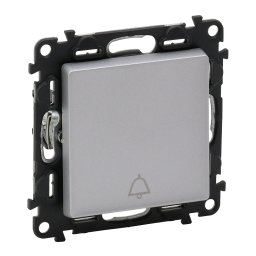 Intrerupator revenire cu simbol sonerie Valena Life aluminiu 752315
