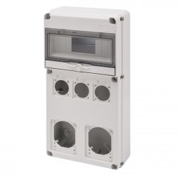 Tablou Q-DIN 10M 3 prize 16A 50X50 + 2 prize IEC 16 32A Gewiss GW68027N