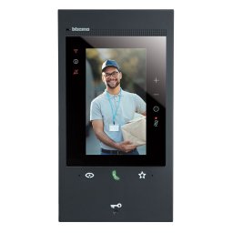 Videointerfon conectat Classe 300EOS cu asistent vocal Alexa Bticino negru 344884