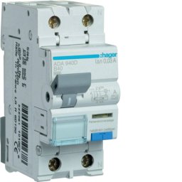 Diferential RCBO 40A 1P+N 30mA 6Ka B tip A Hager ADA940D