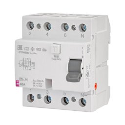 Diferential RCCB 40A 3P+N 30mA 10kA tip A Eti 002061512