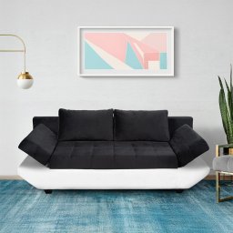 Canapea extensibila 2 locuri Afrodita, Negru & Alb