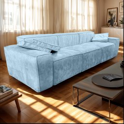 Canapea Modulara, cu 3 locuri- Baby Blue, Velora