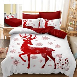 Lenjerie pat finet 3d 6 piese craciun f-xmas90