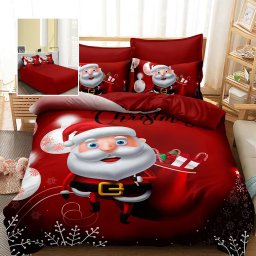 Lenjerie pat finet 3d 6 piese craciun f-xmas68