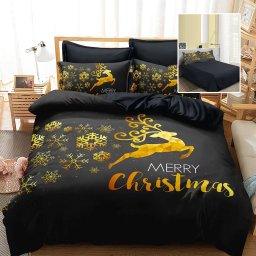 Lenjerie pat finet 3d 6 piese craciun f-xmas53
