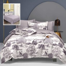 Lenjerie de pat elegance 6 piese cu cearsaf (lec10)