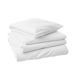 Lenjerie de pat Bumbac Finet, alba, King Size