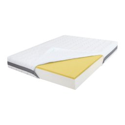Saltea de Pat Ortopedica din Spuma cu Memorie 110 x 200 - Memory 15+5+1, Fara Arcuri, Ioni de Argint