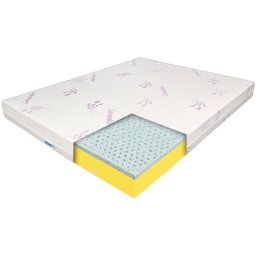 Saltea de pat Ortopedica, Latex Gel 80x200 - Reversibila, 7 zone, Husa Lavanda, Rebel Teenage