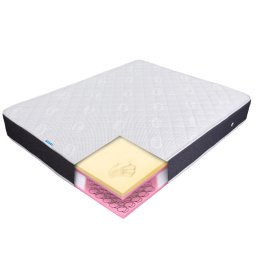 Saltea de pat cu Arcuri si Spuma cu Memorie, 80×190 – Ioni de Argint 24+4 cm, Ergomed