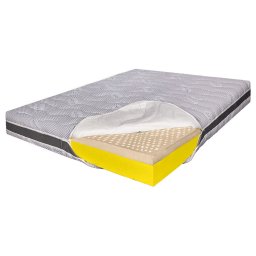 Saltea de pat Ortopedica, din Latex, 90x200 – Husa Ioni de Argint, 23 cm, Reversibila, Hotel Range