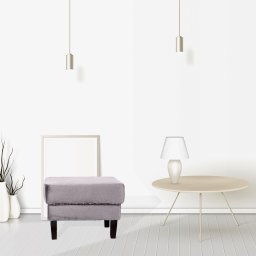 Taburet Axel Clasic, tapitat, cu picioare din lemn