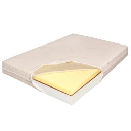 Saltea de Pat Ortopedica Memory 7 cm HD, Bio Cocos, Bio Bambus, 14+2+7, 130x200