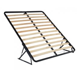 Somiera de pat rabatabila din metal si lemn stratificat, 160x200