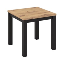 Masă de dining extensibilă ZARO, 80/160 x 80 cm, stejar artisan/negru