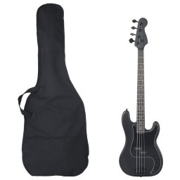 Chitara bass electrica începatori, cu husa, negru, 4/4 46" GartenMobel Dekor