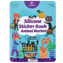 Tooky Toy: Carte de activități cu autocolante de silicon