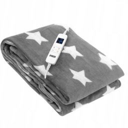 Incalzitoare corporale Patura cu incalzire electrica Noveen, 180 x 160 cm, 10 trepte de incalzire, consum energie maxim 160 W, protectie la supraincalzire, EB750 Grey Star