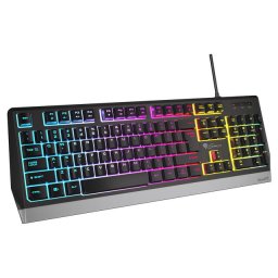 Tastatura Genesis Keyboard Rhod 300RGB US membrana, iluminare RGB, USB, negru