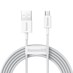 Superior Series Cable USB to micro USB, 2A, 2m Alb