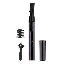 Aparat de tuns Trimmer AD 2934b pentru sprancene, pieptene cu doua fete - 3,5/1,5 mm, perie, fara fir, negru
