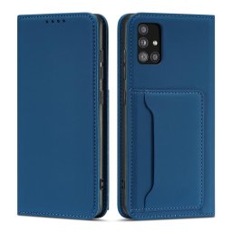 Husa Hurtel Magnet Card - Husă portofel - compatibil cu Xiaomi Redmi Note 11 Pro Pouch Card Card Holder - Suport carduri - culoare Albastru