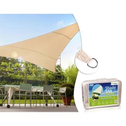 Vel de gradina UV umbra poliester 5m triunghi GB502 suprafata crem hidrofoba