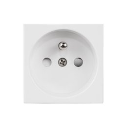 Priză tip E (franceză) Maclean, potrivită pentru rame de sticlă, albă MCE718W